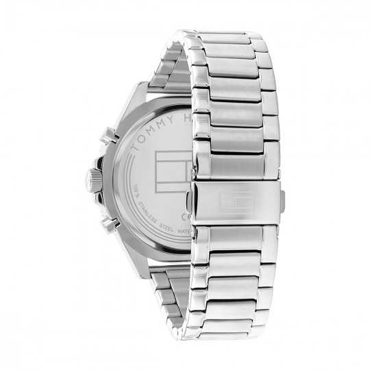 Montre homme Tommy Hilfiger argentée et noire