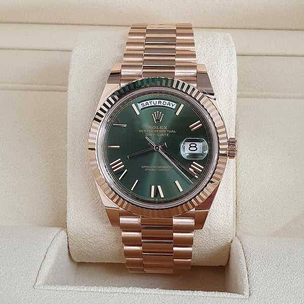Montre Rlx DayDate 40 Or Rose Olive Pour Homme
