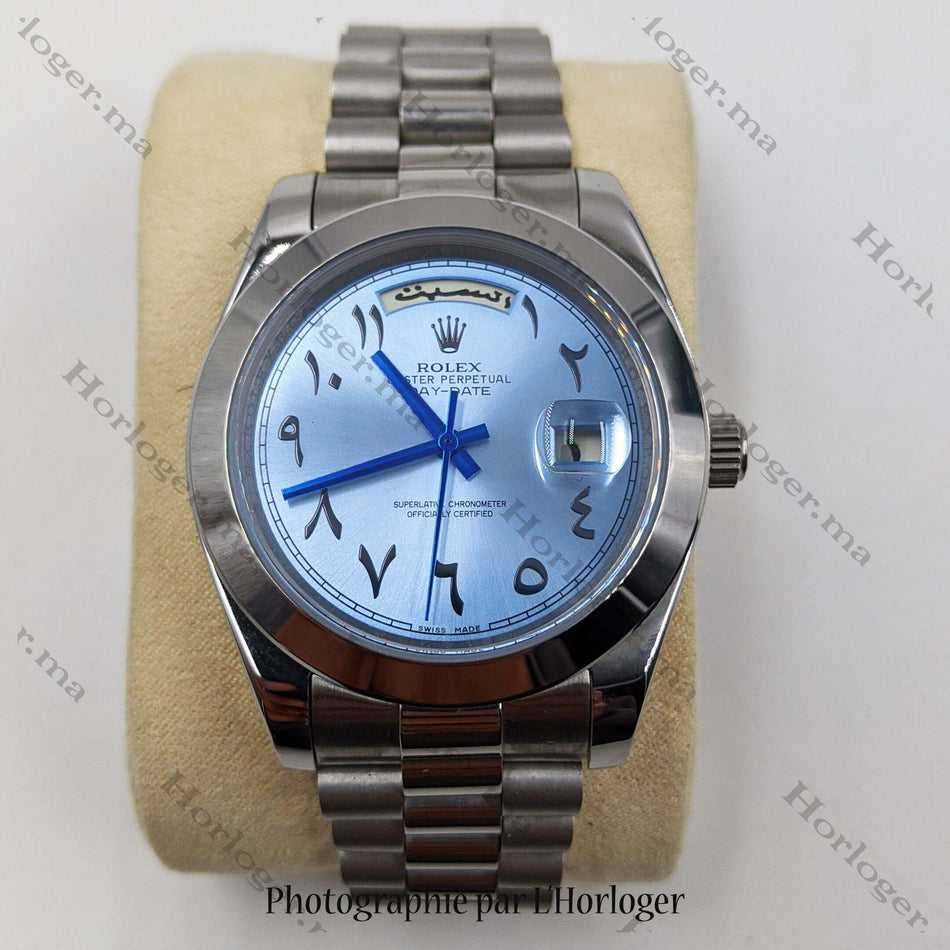 RLX Day-date Ice blue Cadran arabe