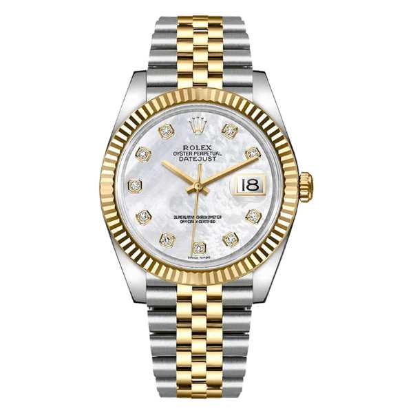 Datejust deux tons cadran argenté