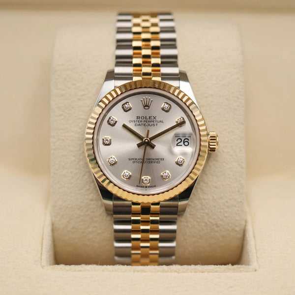 Datejust deux tons cadran argenté