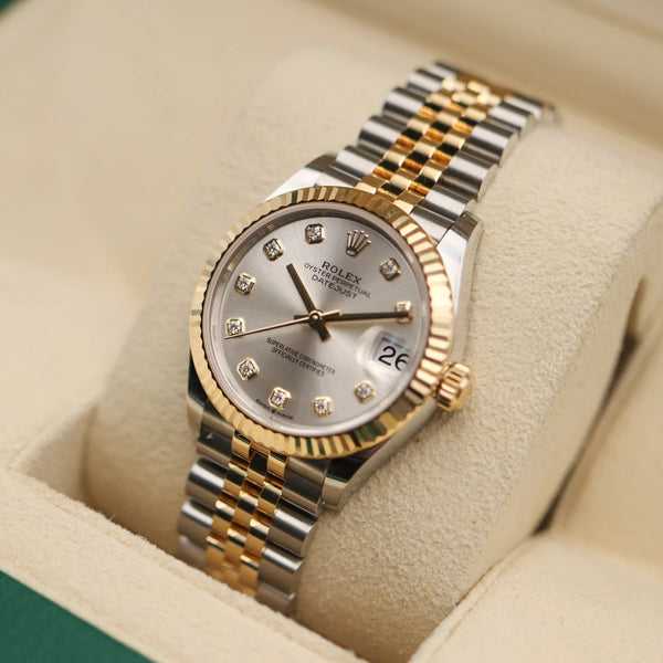 Datejust deux tons cadran argenté