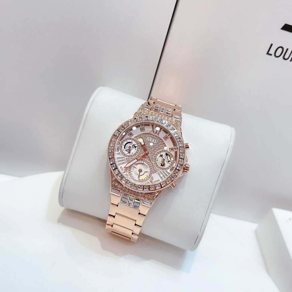 Guess Moonlight Montre multifonction à strass