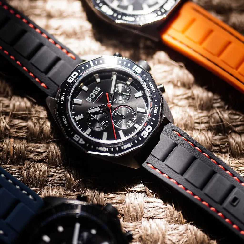 Montre chronographe Hugo Boss Energy à cadran noir