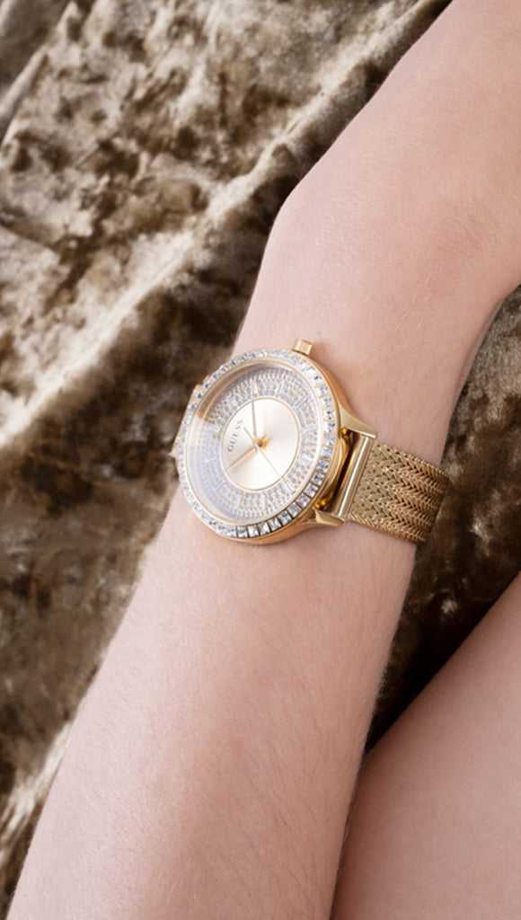 Guess Soirée Montre Femme Acier Doré Milanais