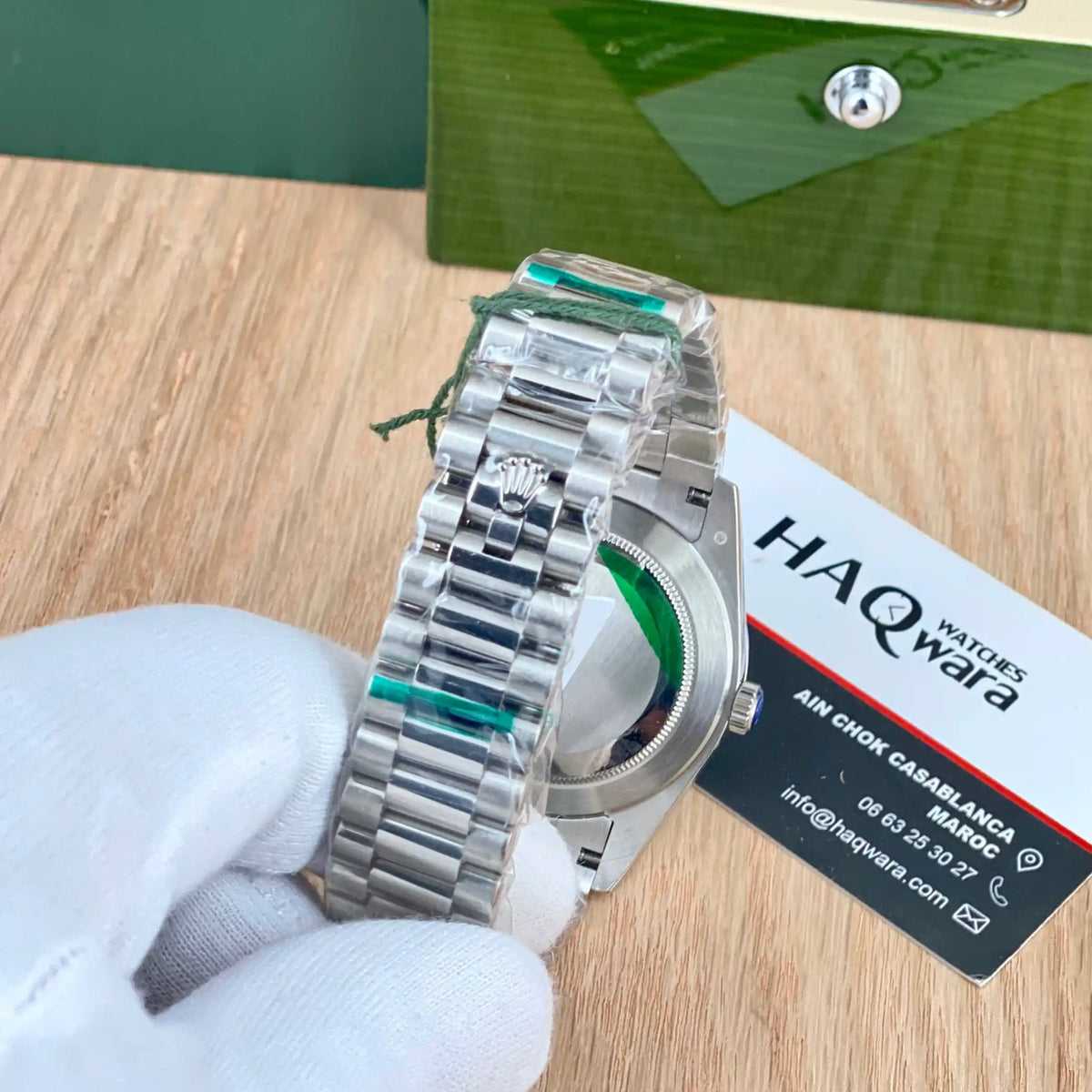 Day-date Argenté Vert 2024
