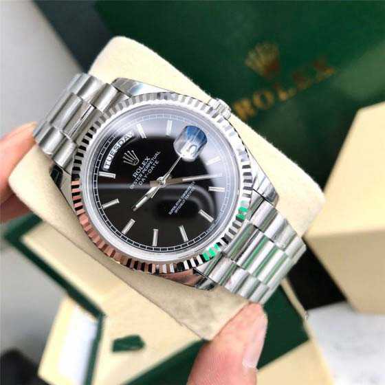 Rolex Day-Date argent noir