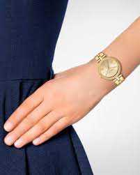 Montre Femme à Cadran Doré Analogique MK