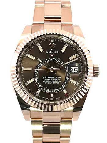 RLX Sky-Dweller 326935 Everose Or Chocolat
