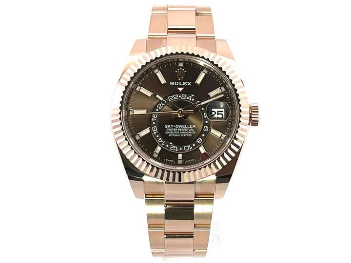 RLX Sky-Dweller 326935 Everose Or Chocolat