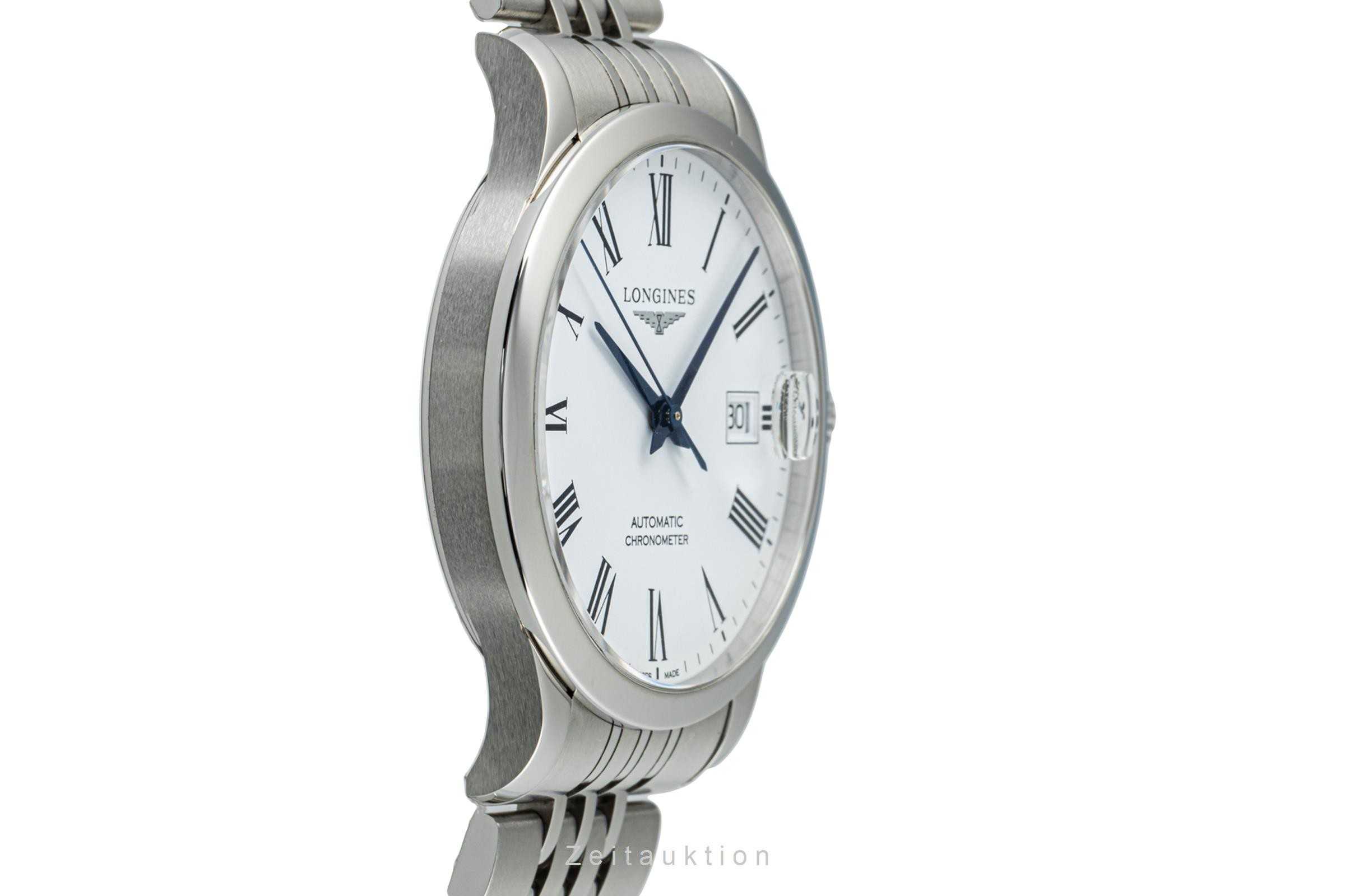 Montre Longines Record Automatic à cadran blanc