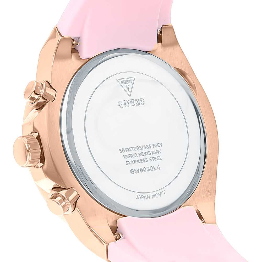Montre Guess Athena pour femme avec cadran blanc et rose