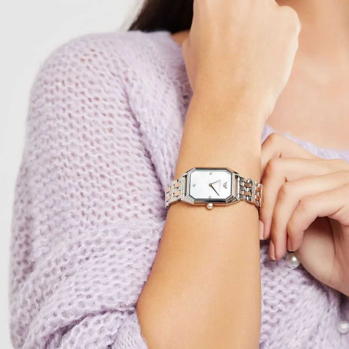 Emporio Armani AR11146 Two Tone Stainless Steel Ladies