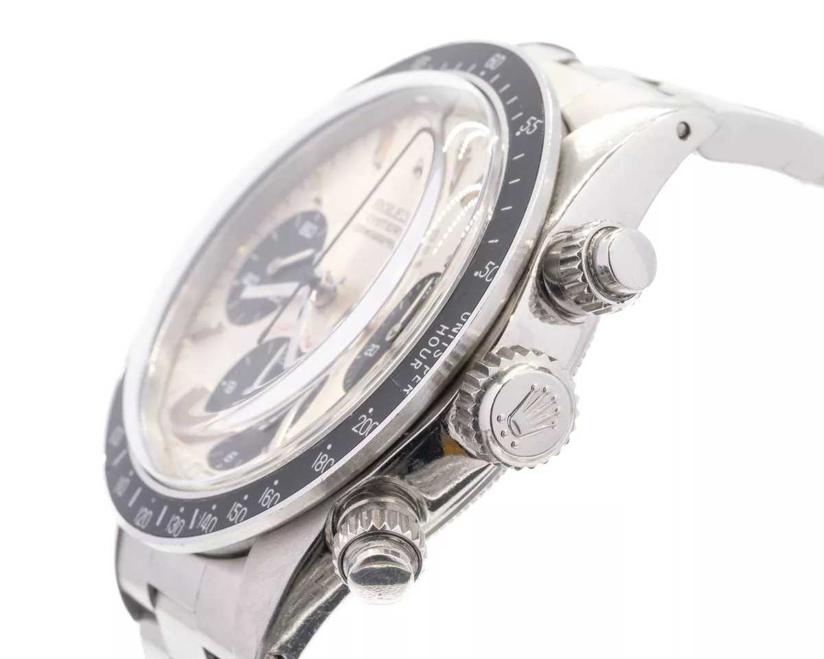 Montre RLX Daytona 6263 vintage à remontage manuel grande taille en acier inoxydable, cadran rouge