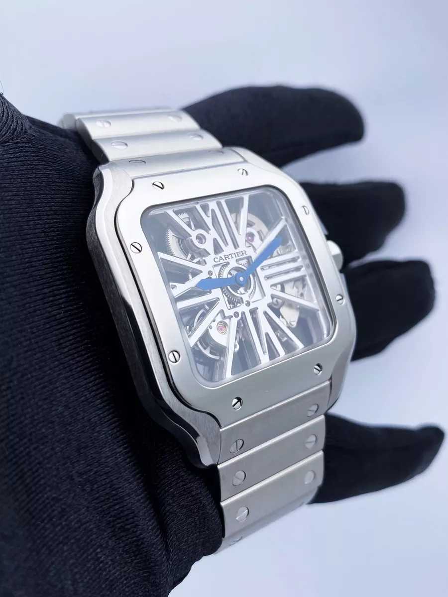 Montre homme Cartier Santos squelette WHSA0015 et papiers