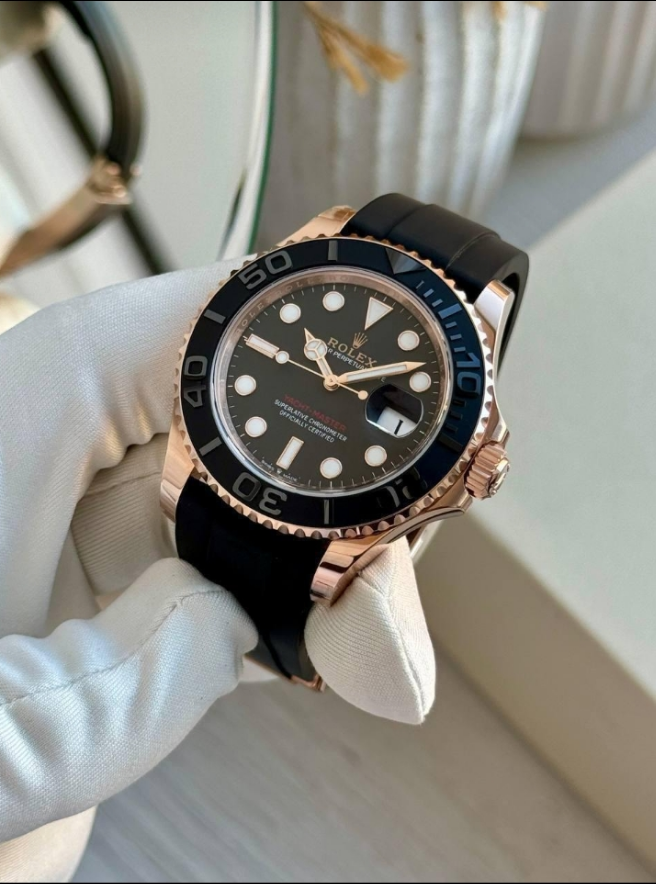 RLX Yacht-Master 40 Or rose Oysterflex
