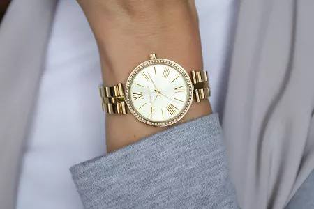 Montre Femme à Cadran Doré Analogique MK