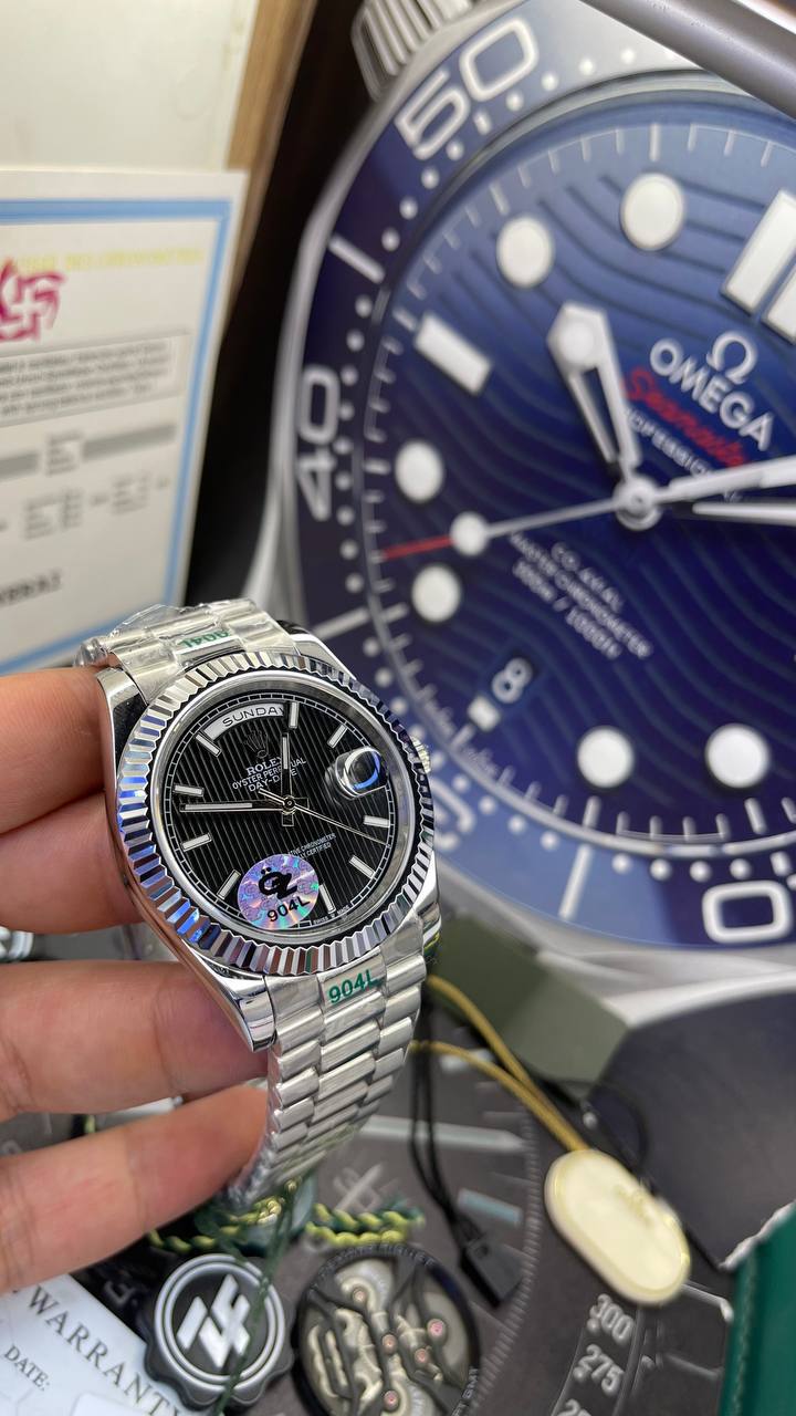 Rolex Day-Date argent noir