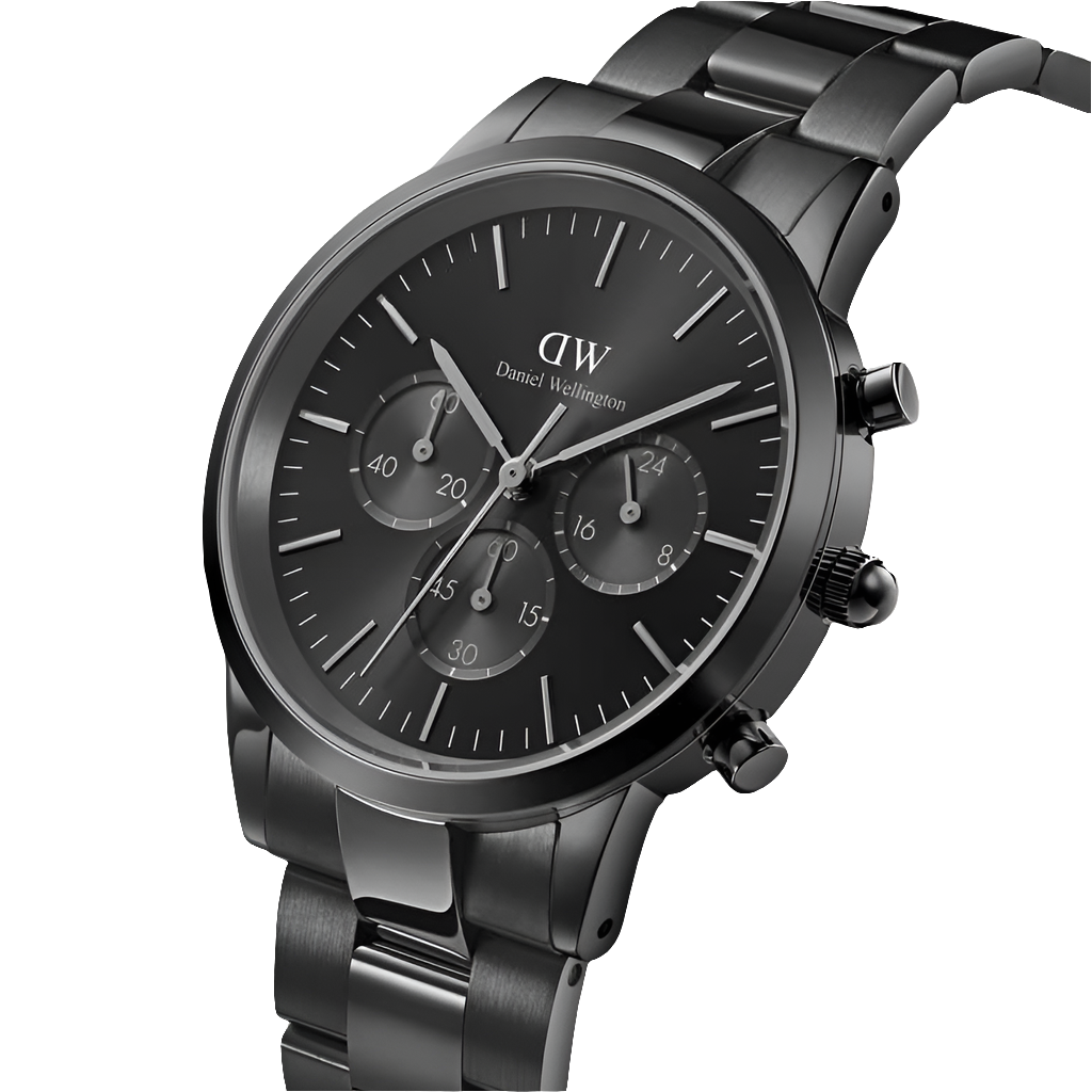 D@niel Wellington Iconic Homme Cadran Rond Gris Graphite