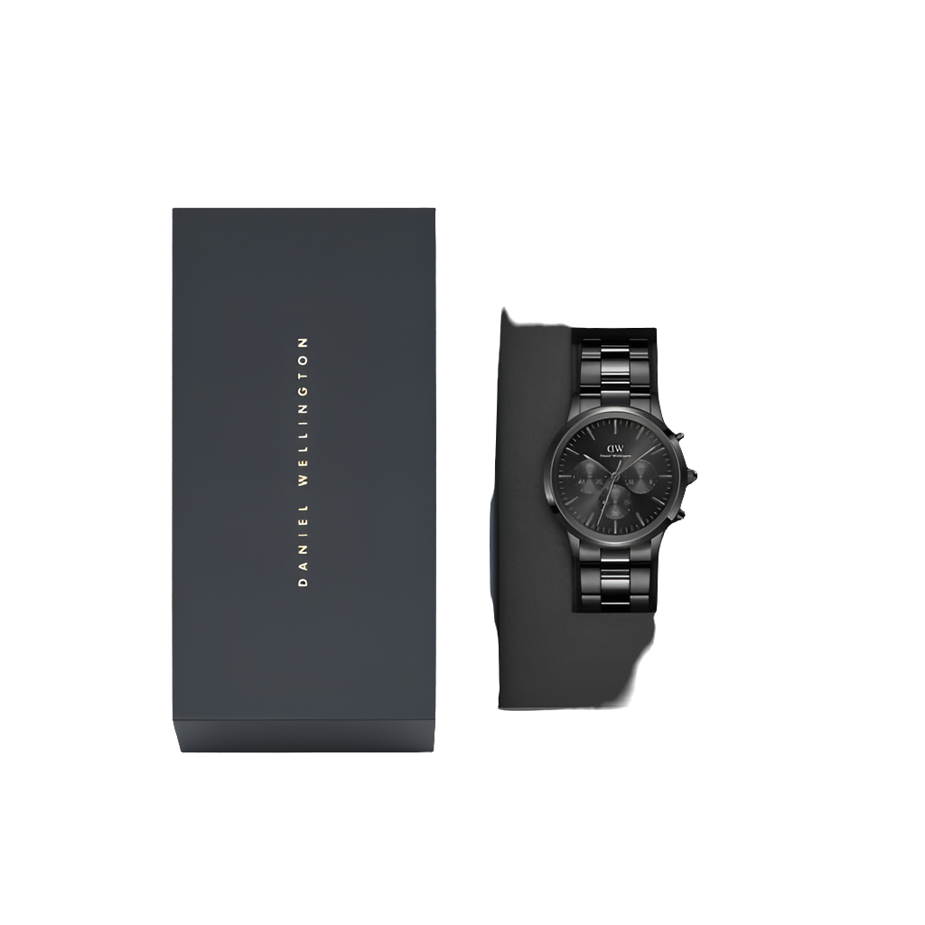 D@niel Wellington Iconic Homme Cadran Rond Gris Graphite