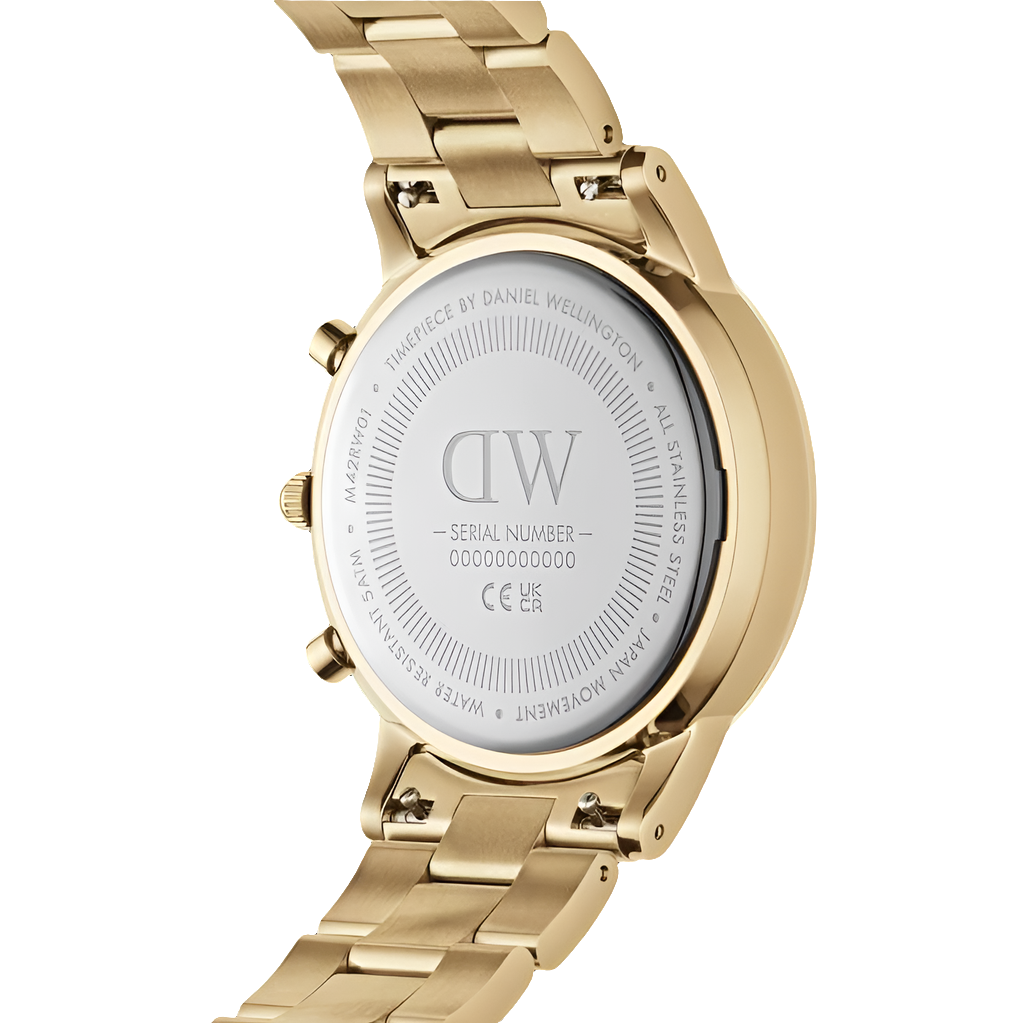 Daniel Wellington Montre chronographe Iconic Link Onyx pour homme