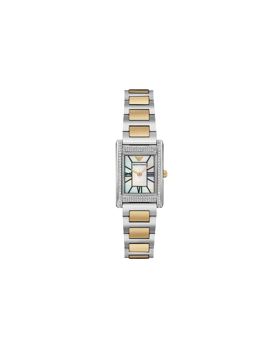 Armani Two-tone stainless steel two-hand watch