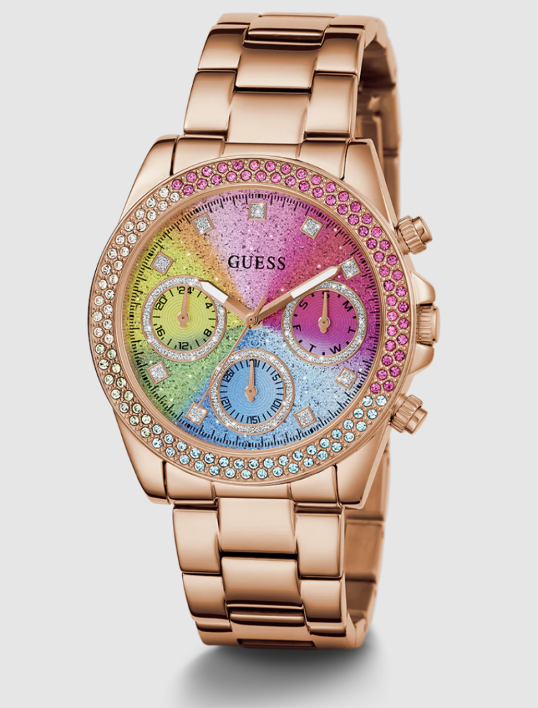 Montre Guess pour femme Sol, ton or rose