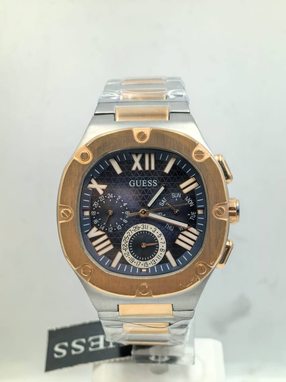 Montre multifonction GÛESS pour homme, couleur canon de fusil
