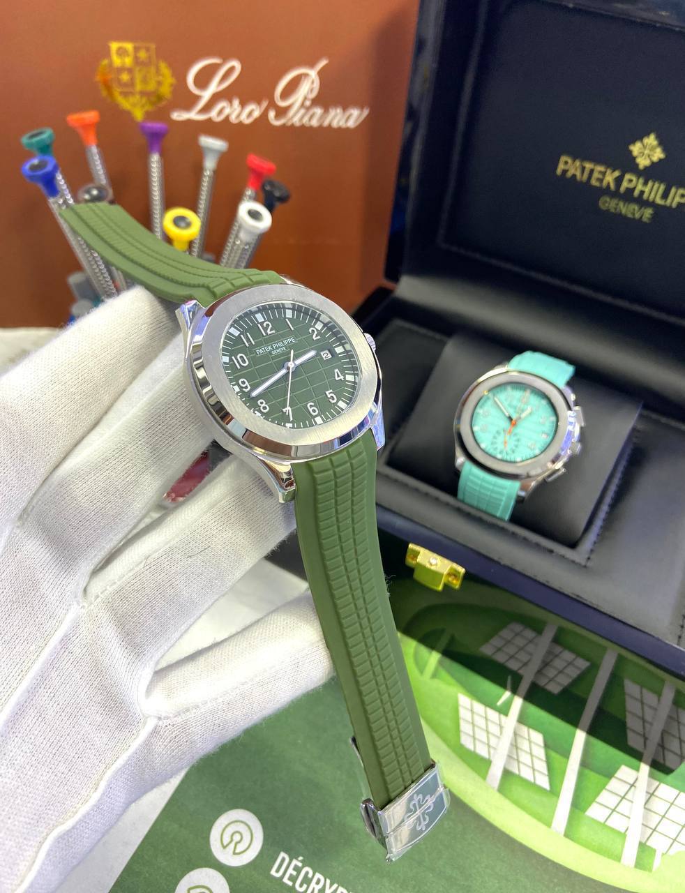 P@tek Philippe 5168G Aquanaut BleuPatek Philippe 5168G Aquanaut Vert