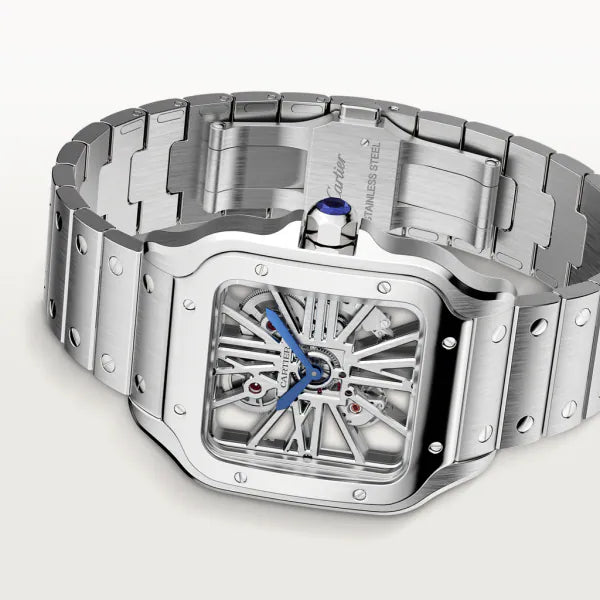 Montre homme Cartier Santos squelette WHSA0015 et papiers