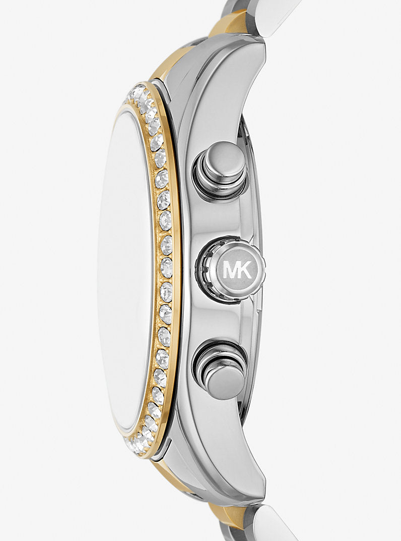 Montre surdimensionnée Lexington Pavé bicolore Michael Kors