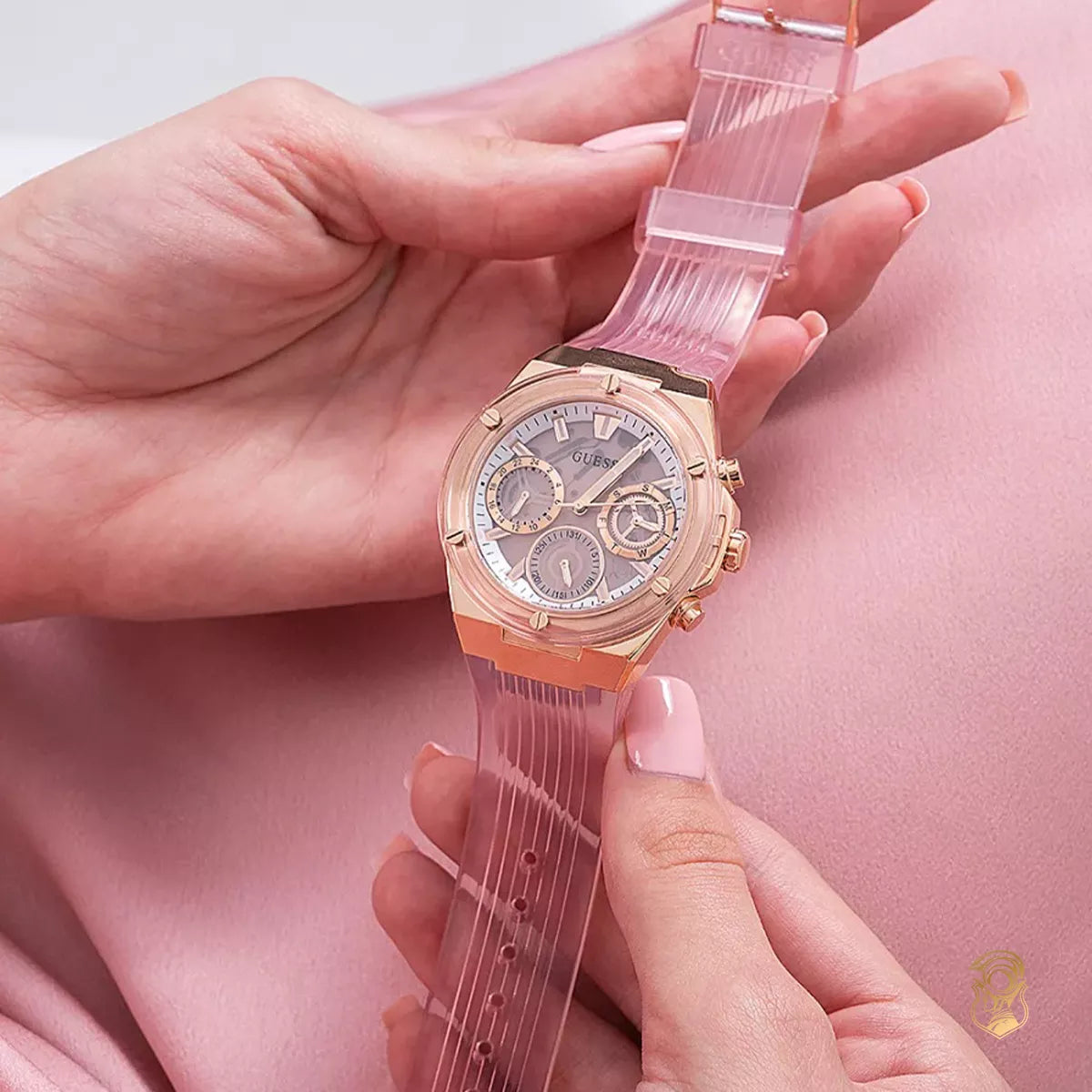 Montre Guess rose éco-responsable 39 mm