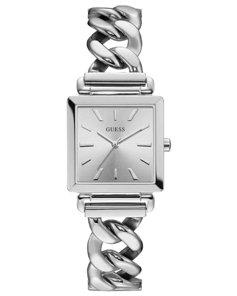 Women's Guess Vanity Watch with Silver Dial and Silver-Tone Stainless Steel Bracelet - W1029L1
