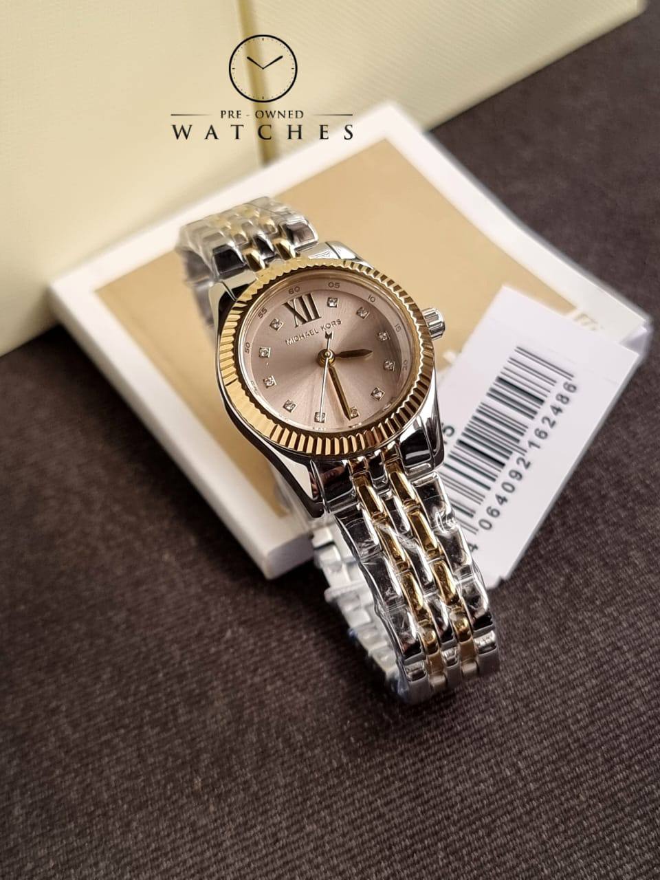 Coffret Cadeau Montre et Bracelet Coulissant Bicolore MK Lexington Pavé, MK4815