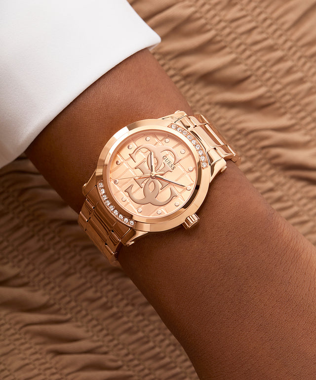 GUESS - Montre analogique pour femme, couleur or rose, 36 mm