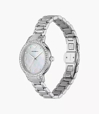 Montre Emporio Armani trois aiguilles en acier inoxydable