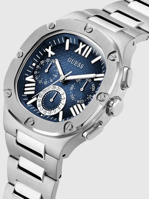 Montre multifonction GÛESS pour homme, couleur canon de fusil