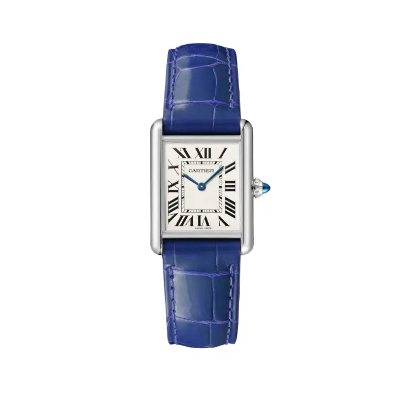 Cartier Tank Must – Argent ceinture bleue
