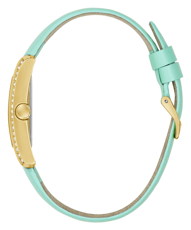 Montre analogique GUESS pour femme, or vert 27 mm