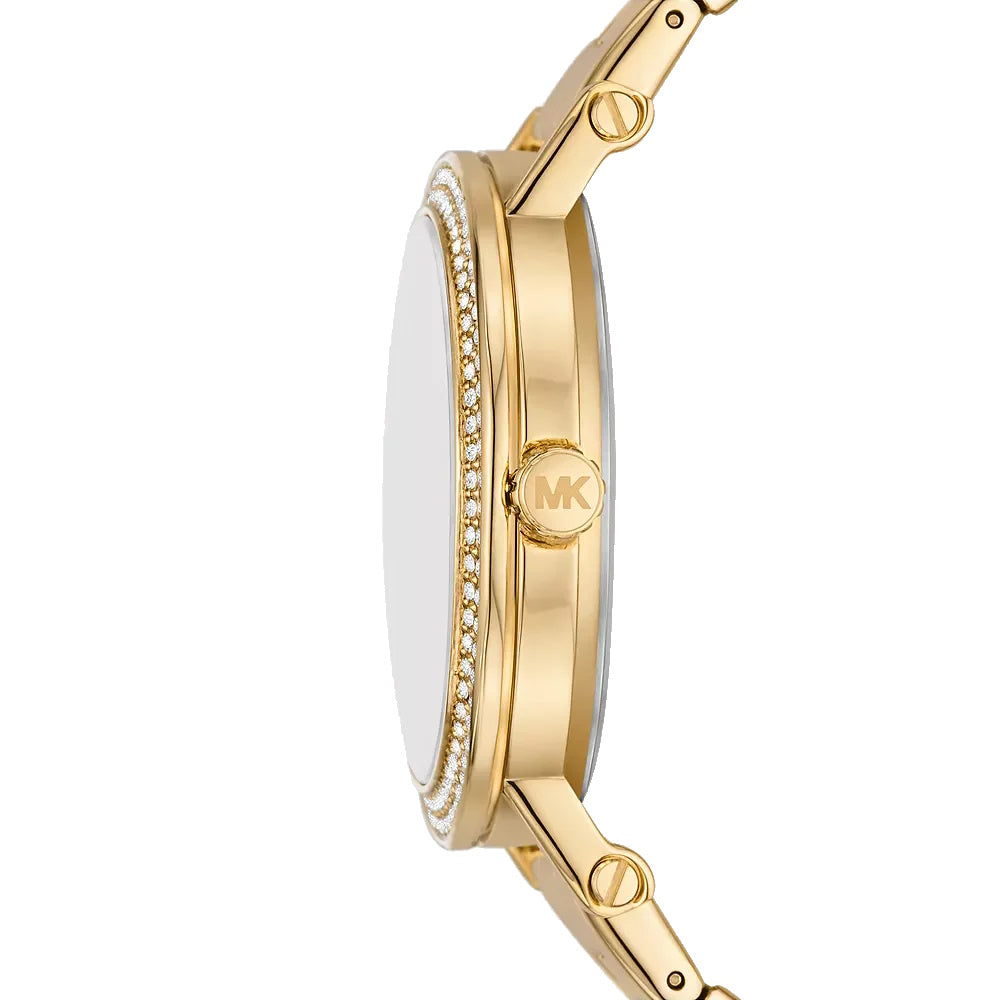 Michael Kors Montre à cadran bleu et or, MK01048