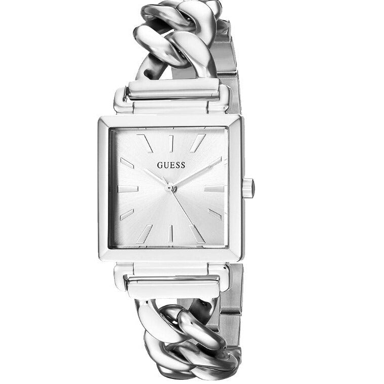 Women's Guess Vanity Watch with Silver Dial and Silver-Tone Stainless Steel Bracelet - W1029L1