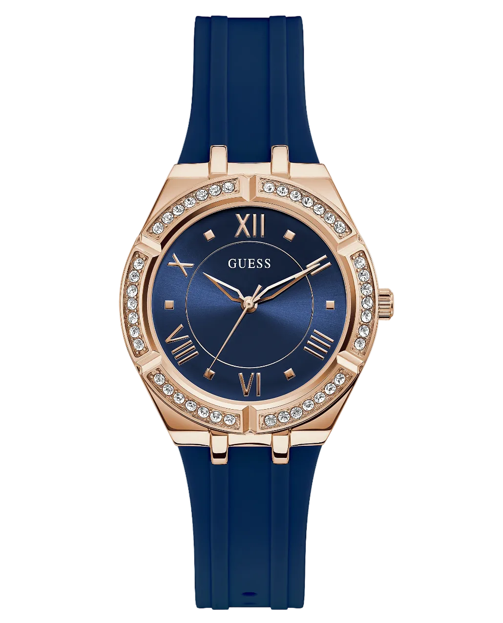 Montre analogique Guess en silicone bleu