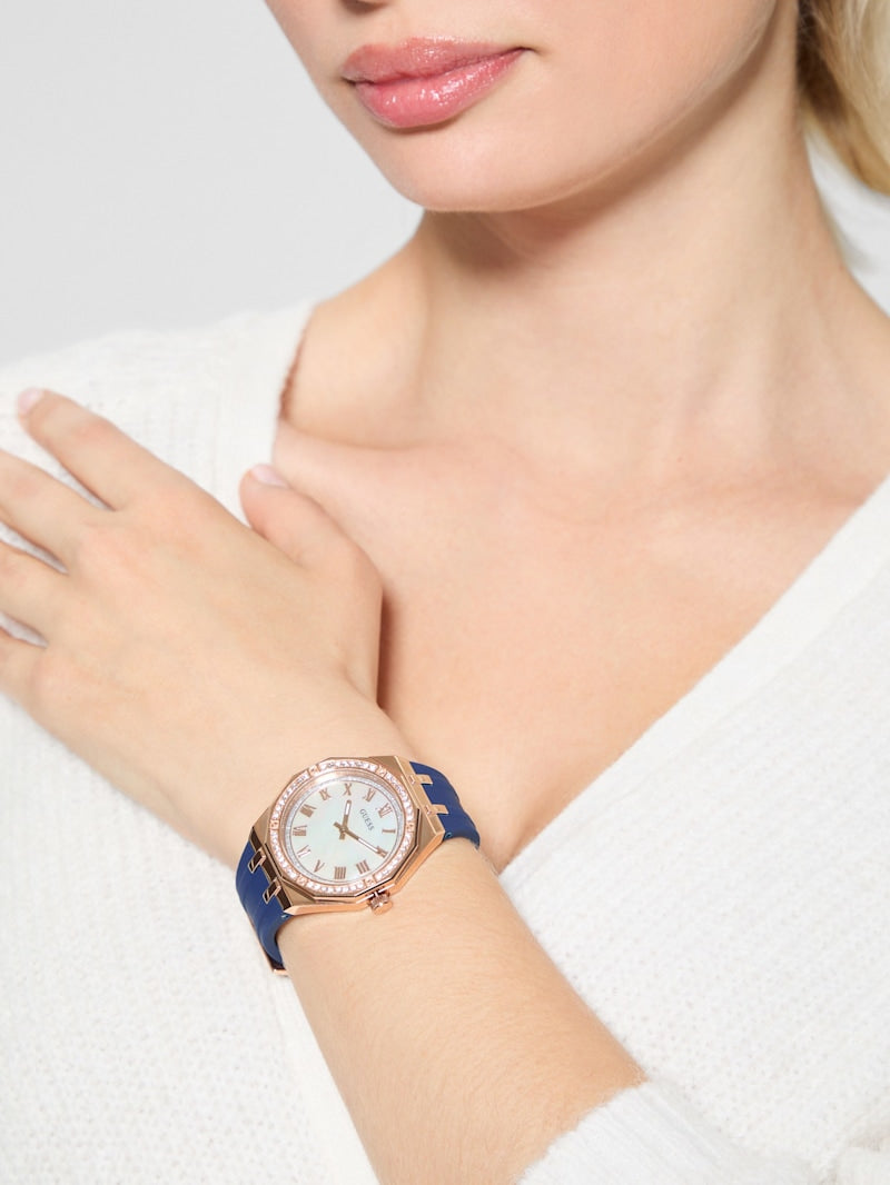 Guess Montre analogique or rose et marine