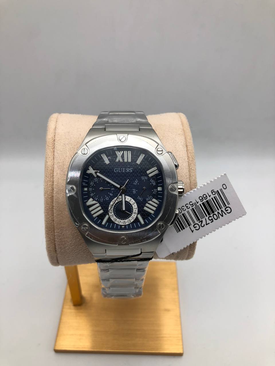 Montre multifonction GÛESS pour homme, couleur canon de fusil