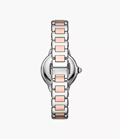 Montre Emporio Armani trois aiguilles, acier inoxydable, bicolore