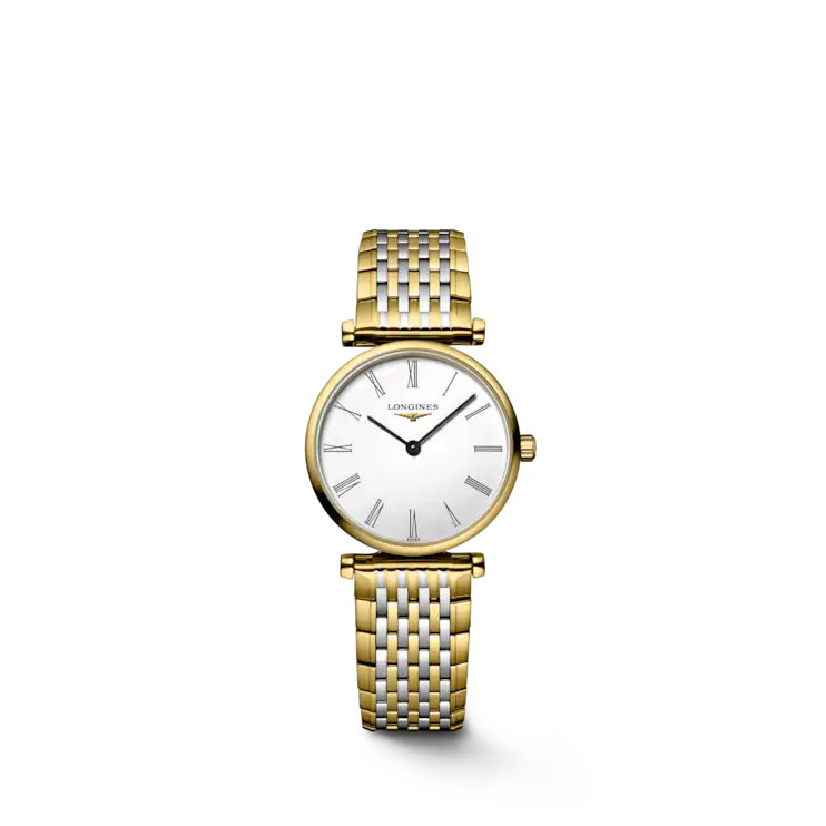 LONGINES La Grande Classique de Longines (24 mm) cadran blanc / bracelet en acier inoxydable bicolore