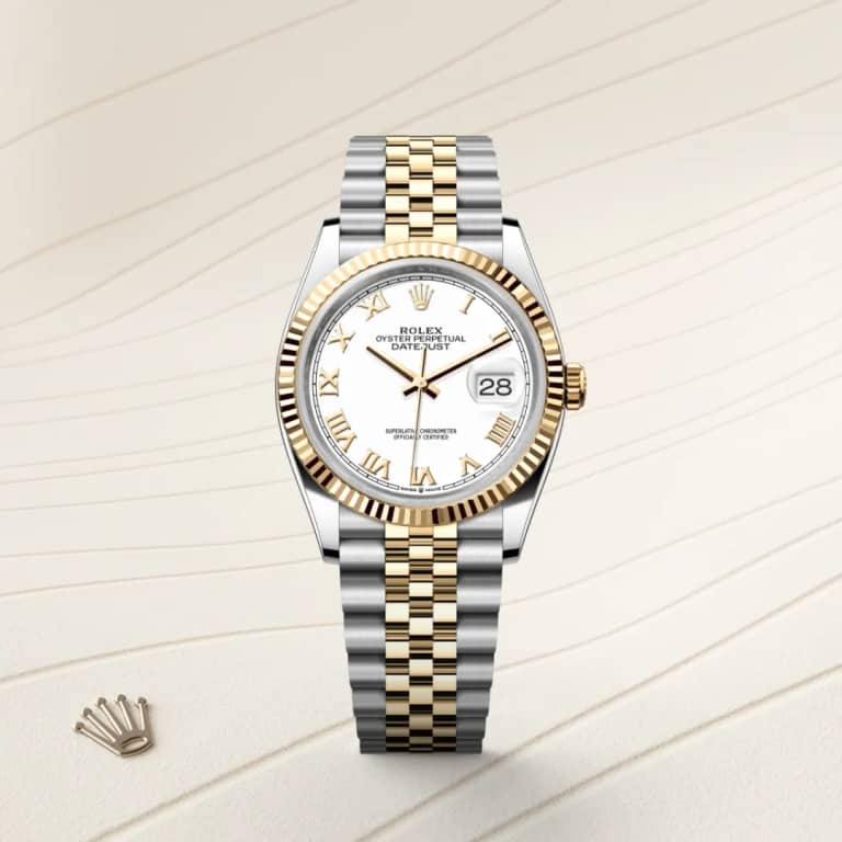 Montre Rolex Datejust
Oyster, 36 mm, acier Oystersteel et or jaune