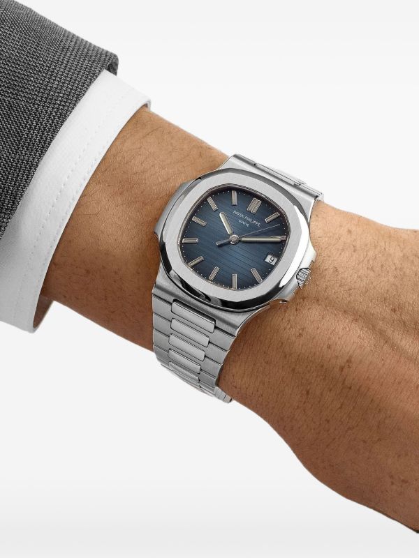 Montre Patek Philippe cadran bleu argenté