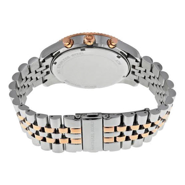 Michael Kors Lexington Montre homme à cadran bleu et bracelet en acier deux tons - MK8412