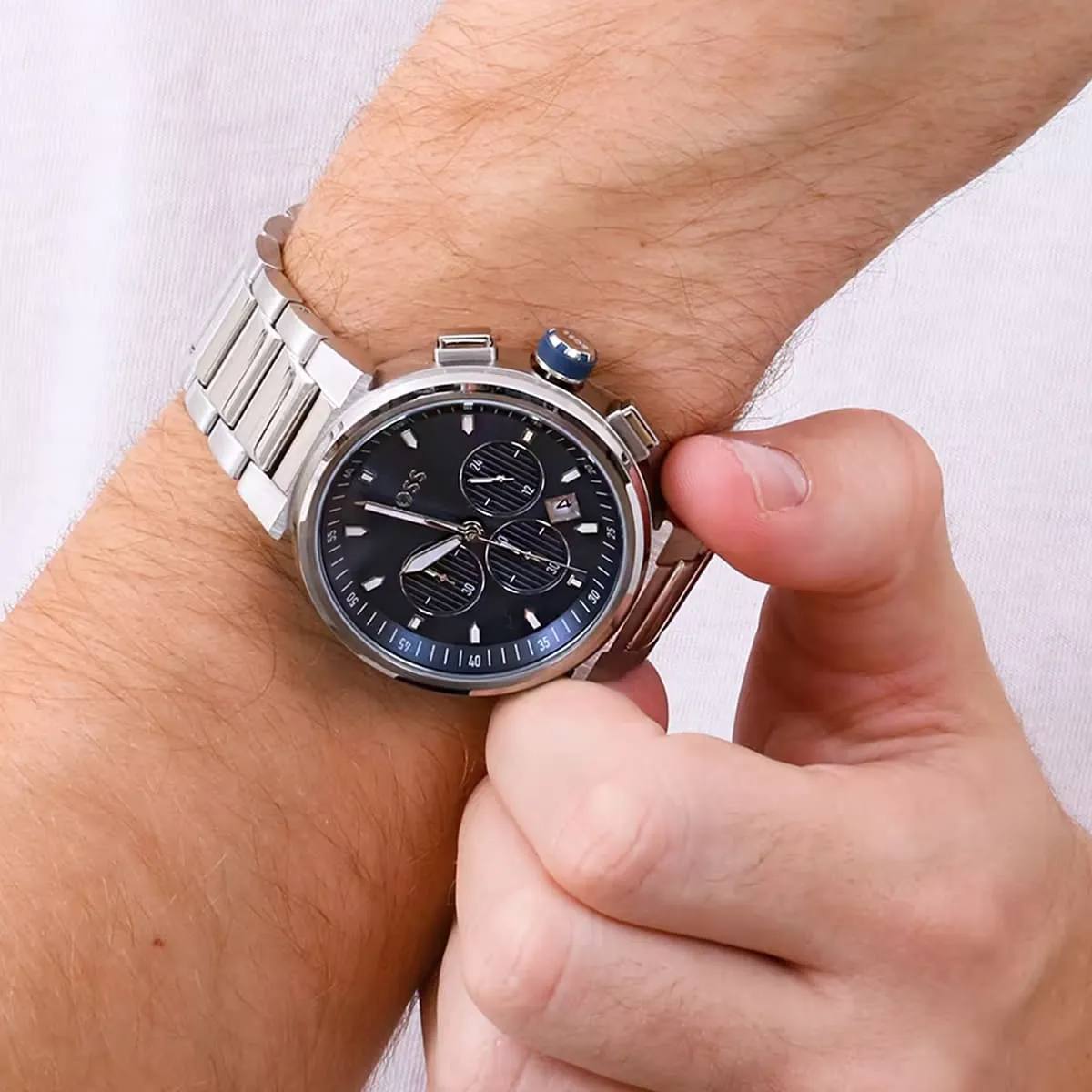 Bôss One Silver-Tone Metal Watch